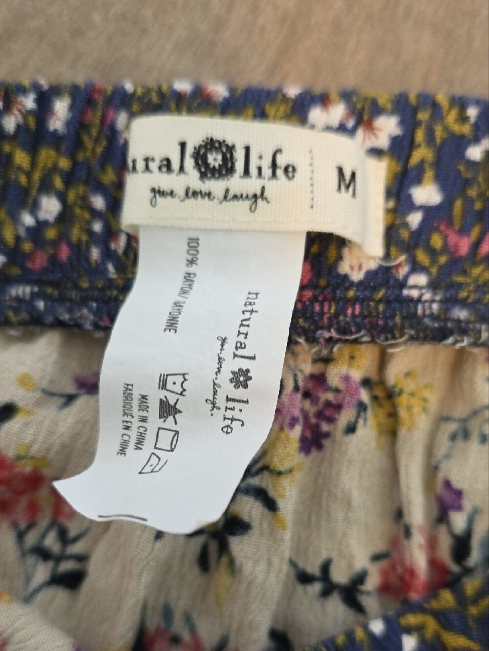 NATURAL LIFE Patchwork Maxi Skirt - Yellow, Cream & Purple - Picture 3 of 3